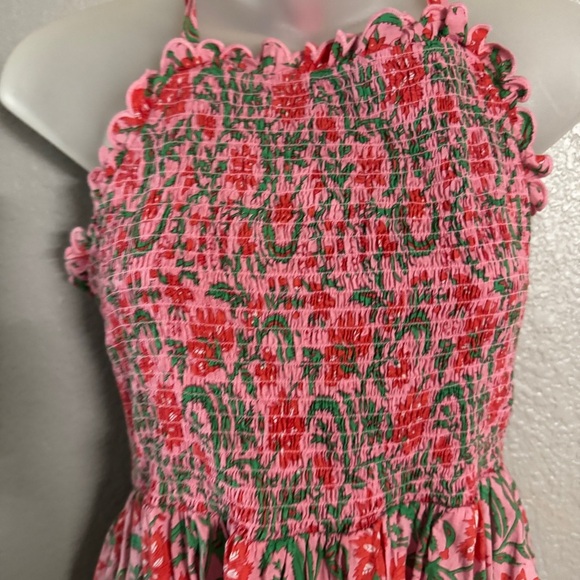 PUNK CITY PRINT Floral Halter MIDI Dress SIZE L - Picture 3 of 10